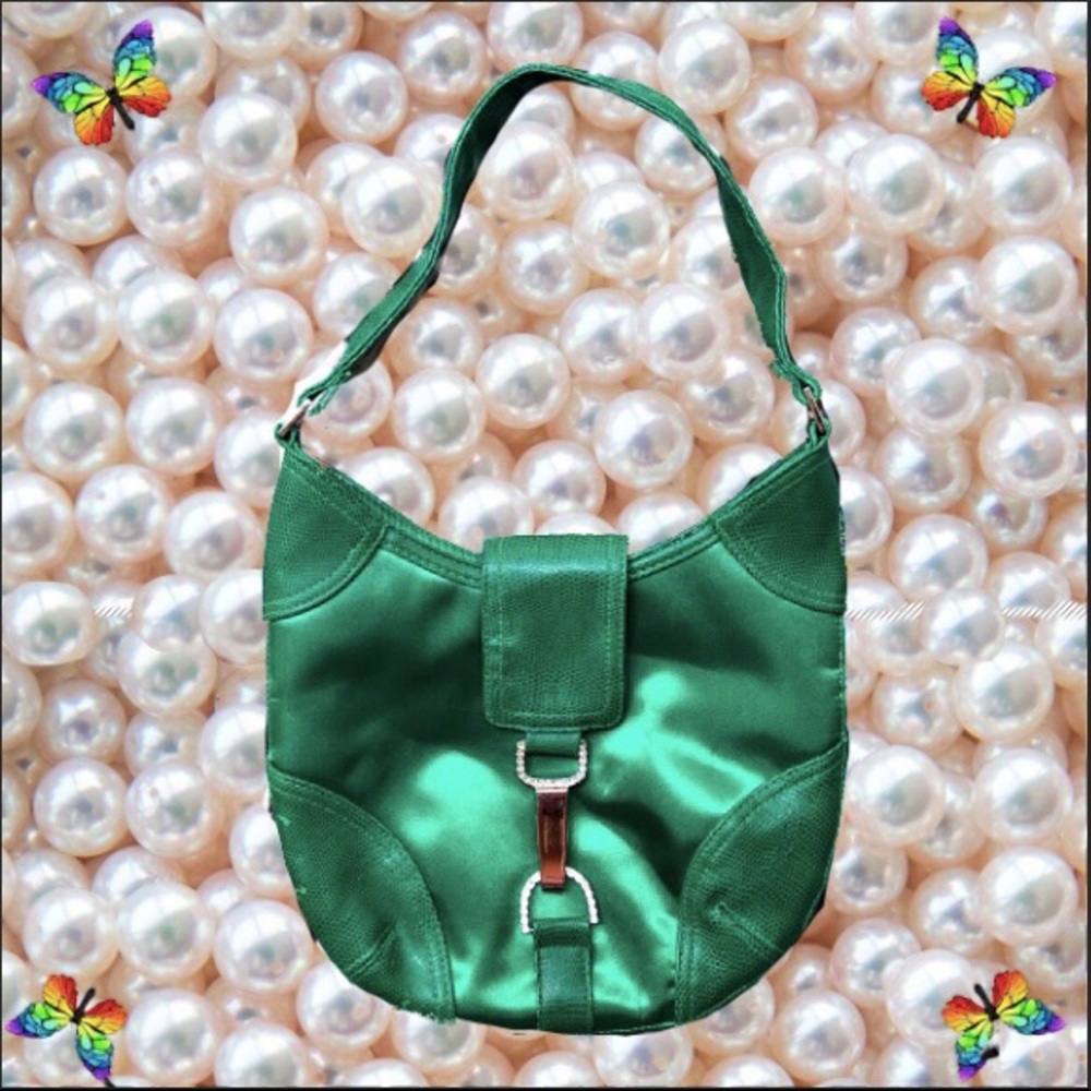 ⛓🍀Y2K Rhinestone Snakeskin Faux Leather Purse🍀⛓
